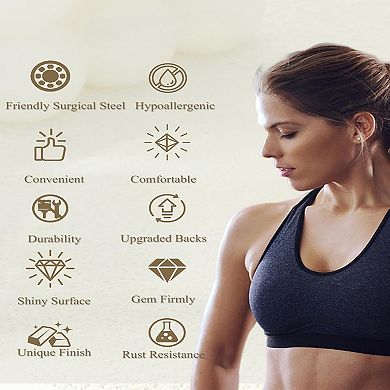 ZUQIETA 12-Piece 20G Earrings