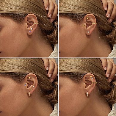 ZUQIETA 12-Piece 20G Earrings