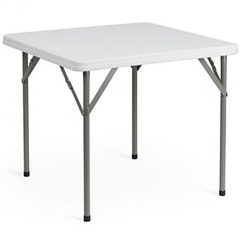 2.85' Square Folding Event Table: Portable, Durable, No Assembly, 4-Person Capacity