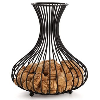 Metal Wine Cork Holder: Durable, Black, Holds 150 Corks, Stands Free, Perfect for Home Decor