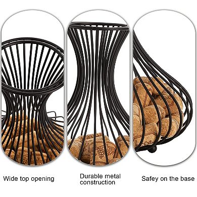 Metal Wine Cork Holder: Durable, Black, Holds 150 Corks, Stands Free, Perfect for Home Decor