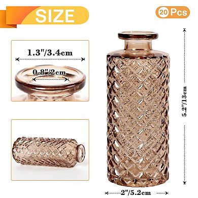 Glass Bud Vases 20 Pack: Elegant Mini Vases for Home Decor, Table Centerpieces, and Creative DIY