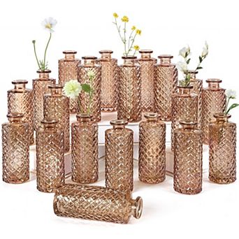 Glass Bud Vases 20 Pack: Elegant Mini Vases for Home Decor, Table Centerpieces, and Creative DIY