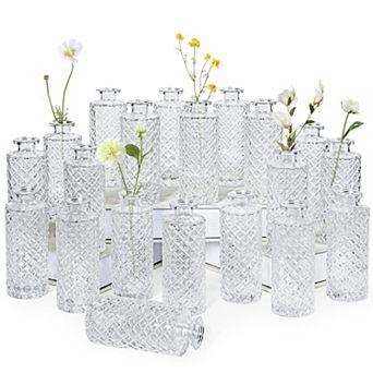 Glass Bud Vases 20 Pack: Elegant Mini Vases for Home Decor, Table Centerpieces, and Creative DIY