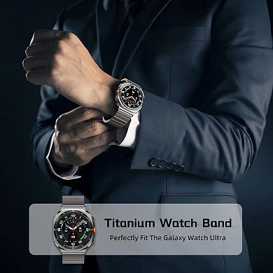 Aerospace-Grade Titanium Band for Samsung Galaxy Watch Ultra 47mm - DLC coated, 24mm width
