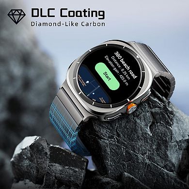 Aerospace-Grade Titanium Band for Samsung Galaxy Watch Ultra 47mm - DLC coated, 24mm width