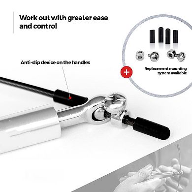 Speed Rope Set & Fitness Adjustable, Durable, High-Speed Jumping with Easy Double Under