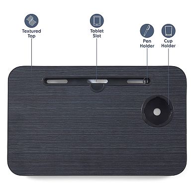 Portable Lap Desk with Foldable Legs for Bed, Couch, Floor - Ideal for Reading, Writing, and Laptop