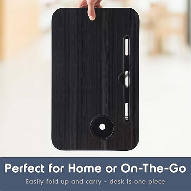 Portable Lap Desk with Foldable Legs for Bed, Couch, Floor - Ideal for Reading, Writing, and Laptop