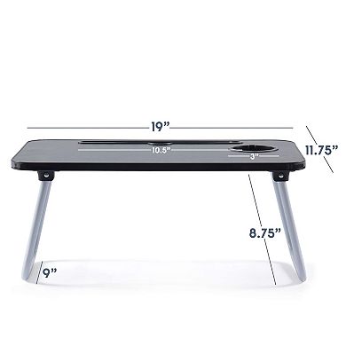 Portable Lap Desk with Foldable Legs for Bed, Couch, Floor - Ideal for Reading, Writing, and Laptop