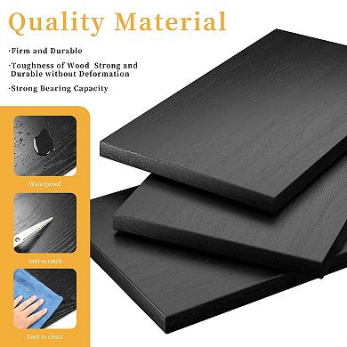 6-Tier Rustic Black Bookshelf: 70.6" Tall, Space-Saving, Multi-Room Use, Easy Assembly