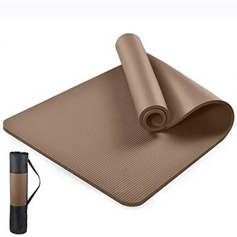 Extra Thick Yoga Mat 72"L x 24"W x 0.4"T, Non-Slip, Anti-Tear, Eco-Friendly NBR Foam, Carrying Strap