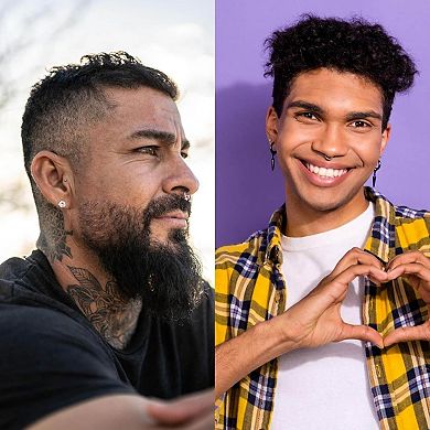 ZUQIETA 17-Pair Earring Set for Men - Stainless Steel