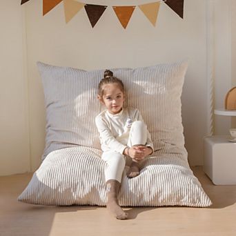 3 in 1 Convertible Bean Bag Chair: Floor, Lounger, Sofa for Kids - High-Density Foam & Soft Fabric