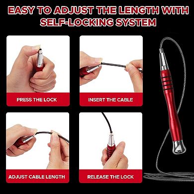 High Speed 360° Jump Rope - Fast Rotation, Ergonomic Handles, Adjustable Length, Weighted Handles