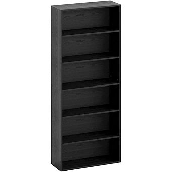 ZUQIETA 70” Tall 6 tier Bookshelf - Floor Standing Display Case for Home Office & Living Room