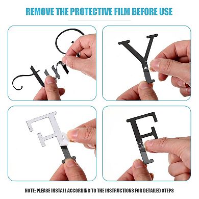 DIY Wall Clock with 5" Black Frames, Modern Family Quote Stickers for Home Decor