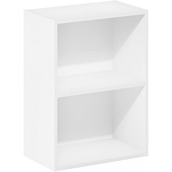 ZUQIETA Classic 2 tier Bookcase - Versatile Storage Shelf in Clean White Finish