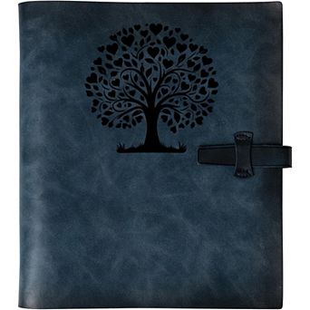 Genuine Leather Photo Album with Writing Space and 30 Papers for Travel