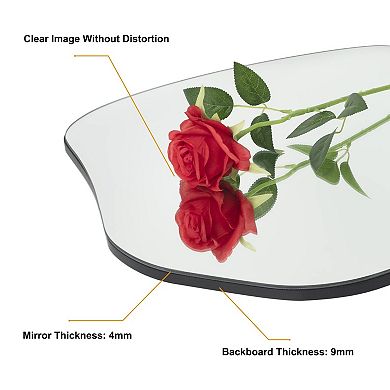 Irregular Asymmetrical Wall Mirror - Perfect for Bathroom, Living Room, Entryway, Bedroom - 20" x 28