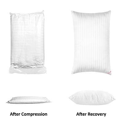 2 Pack Queen Size Super Soft Microfiber Filled Bed Pillows: 20x30 Inches for Side Sleepers