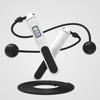 Ropeless Jump Rope: Cord-Free, Tangle-Free, Ergonomic Handles, LED Display, Adjustable Length