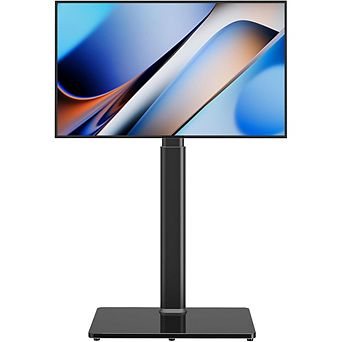 ZUQIETA 360° Swivel TV Floor Stand - 9 Height Adjustments for 27-65” TVs, Space Saving