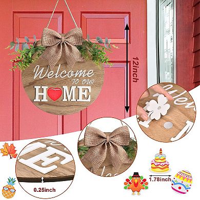 Seasonal Welcome Home Sign: 21 Changeable Icons for Year-Round Front Porch Decor