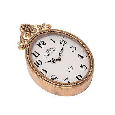 Antique Vintage Oval Silent Wall Clock: Perfect for Farmhouse, Bedroom, Bathroom, Kitchen