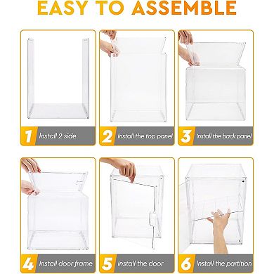 Great Ambitions Pastry Display Case,Bread Box for Kitchen Countertop,4-Layer Adjustable BreadBox