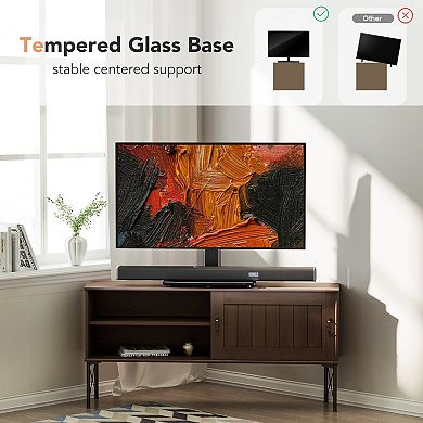 Universal Swivel TV/Table Top Stand, 19-43" TVs, 90° Swivel, 4-Height Adjustment, 99Lbs Capacity