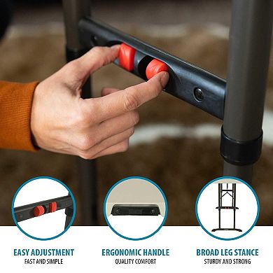 4-Foot Adjustable Folding Table: Almond Color, UV-Protected HDPE, Powder Coated Steel