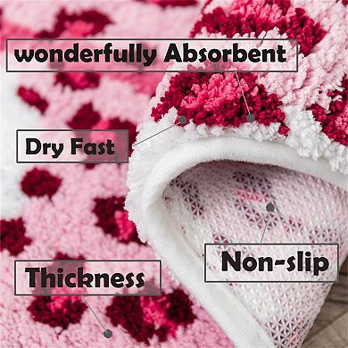 Leopard Animal Bath Mat: Non-Slip, Soft, Cute Design for Bathroom, Bedroom, Kitchen