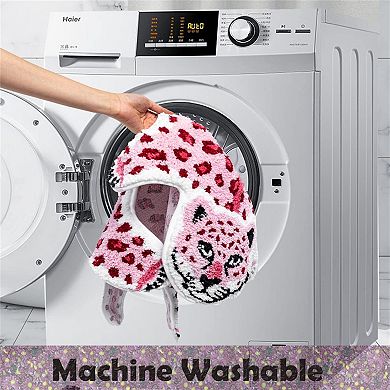 Leopard Animal Bath Mat: Non-Slip, Soft, Cute Design for Bathroom, Bedroom, Kitchen