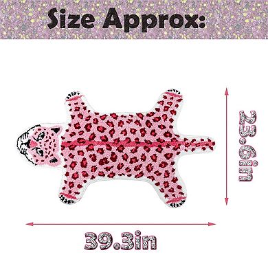 Leopard Animal Bath Mat: Non-Slip, Soft, Cute Design for Bathroom, Bedroom, Kitchen