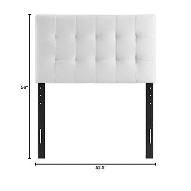 Luxury Velvet Biscuit Tufted Twin Headboard: Adjustable Height, Stain-Resistant