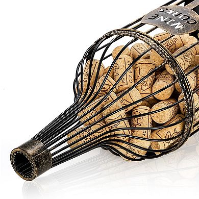 Metal Wine Cork Holder: Rustic Decor for Home, Holds 60 Corks, Perfect Gift