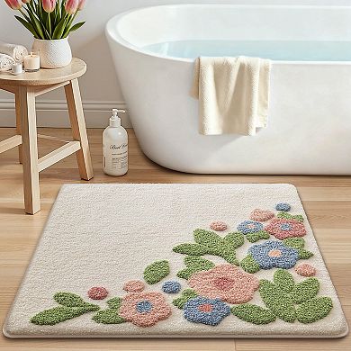 Luxury White Bath Rug: Soft, Absorbent, Non-Slip, Machine Washable, Quick Dry, Perfect for Home Deco