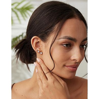 ZUQIETA 6-Pair Hypoallergenic Studs - Surgical Steel Flat Back Earrings for Cartilage