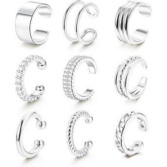 ZUQIETA Clip-On Ear Cuffs for Women - No Piercing Gold Plated & Lightweight