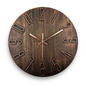 12" Silent Wall Clock with Large Numbers: Modern Design for Offices, Homes, Kitchens