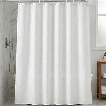Translucent PEVA Shower Curtain Sets, Printed Bath Curtain with 12 Hooks, Elegant Bathroom Decor