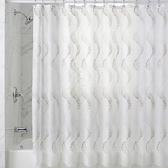 Semi Transparent EVA Shower Curtain, Waterproof Bath Shower Curtain Sets with 12 Hooks, Cute Pattern