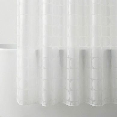 Waterproof PEVA Shower Curtain with 12 Hooks, Semi Transparent Privacy Protection