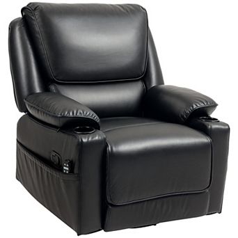 HOMCOM Massage Recliner Chair with Heat, Swivel Rocker with Footrest