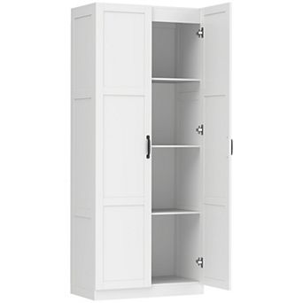 HOMCOM Kitchen Pantry Cabinet with Soft-Close Hinges Kitchen Cabinet