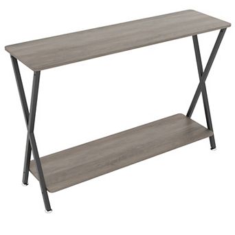 Console Table with Storage Shelf
