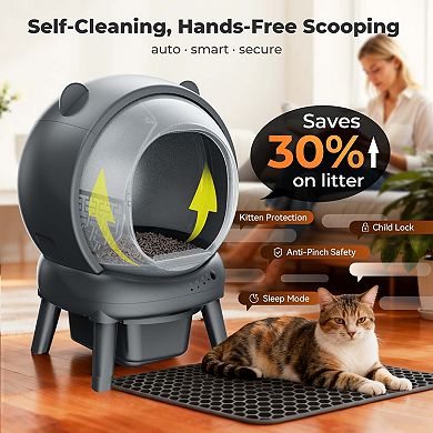 Suon Line Shop Self Cleaning Litter Box, 100 L+15L Automatic Cat Litter Box Self Cleaning
