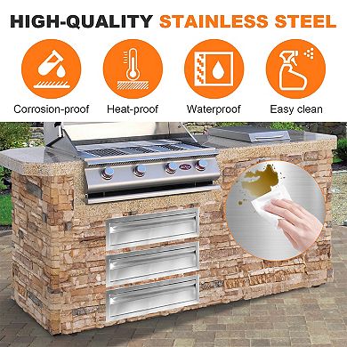 Stainless Steel Outdoor Kitchen Drawers