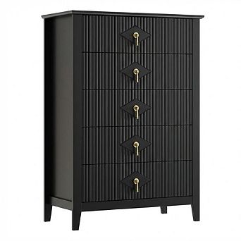 5 Drawer Wave Front Chest of Drawers